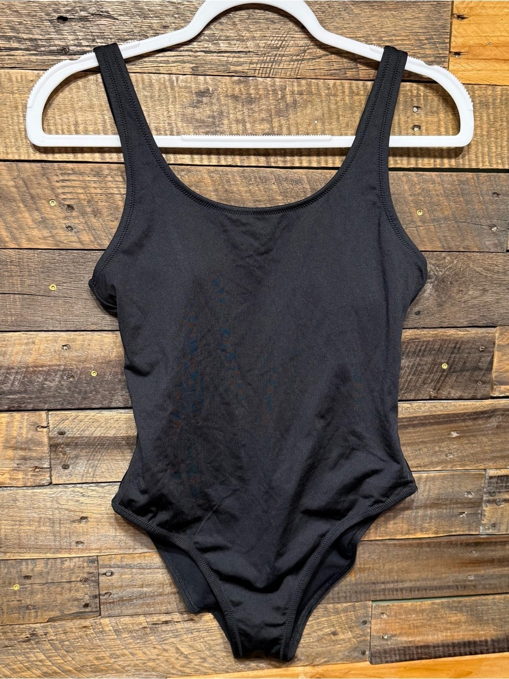 NEW Victorias‎ Secret PINK Active Black Scoop Back Padded 1 Piece Swimsuit